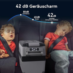 EUHOMY 12V Kompressor Kühlbox 45L, Kühlbox Auto Kompressor mit APP Gesteuert, 12V/240V Kühlschrank -20 ℃ bis 20 ℃, tragbarer 