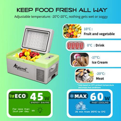 Alpicool Y20T 20L Kühlbox 12v Mini Kühlschrank Elektrische Kompressor Auto kühlschrank Camping Gefrierbox Klein Tragbare für 