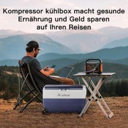 AAOBOSI Kompressor Kühlbox 50 L, Kühlbox Auto Mit WiFi-APP-Steuerung, 12/24 V und 100-240 V Kühlbox Elektrisch, bis -20 °C fü
