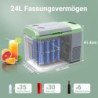 AAOBOSI Kompressor Kühlbox 24L, Kühlbox Auto -20°C bis 20°C, 12/24V DC 100-240 VC Kühlbox Elektrisch für Auto, LKW, Boot, Rei