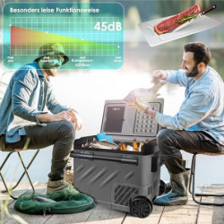 KESSER® Kompressor Kühlbox elektrisch 41 Liter | Camping Gefrierbox mit LED-Touch| Mit APP-Steuerung & Kühlakkus USB-Anschlus
