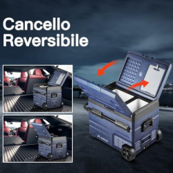 AAOBOSI 45L Kompressor Kühlbox, Auto Kühlbox Mit WiFi-APP-Steuerung USB-Anschluss, 12/24 V und 100-240 V Kühlbox mit Kompress