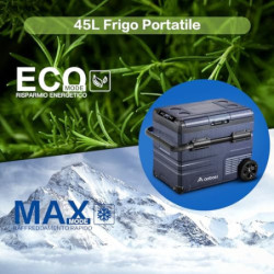 AAOBOSI 45L Kompressor Kühlbox, Auto Kühlbox Mit WiFi-APP-Steuerung USB-Anschluss, 12/24 V und 100-240 V Kühlbox mit Kompress