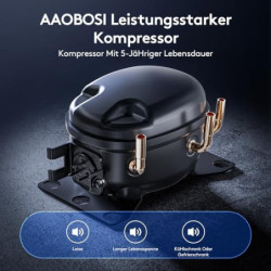 AAOBOSI Kompressor Kühlbox 38L, Kühlbox Auto -20°C bis 20°C, Robuste Kühlbox 12V 230V für Autos, Lastwagen, Boote, Wohnmobile