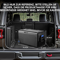 AAOBOSI Kompressor Kühlbox 38L, Kühlbox Auto -20°C bis 20°C, Robuste Kühlbox 12V 230V für Autos, Lastwagen, Boote, Wohnmobile