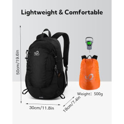 WATERFLY Wanderrucksack 30L Trekkingrucksack Reiserucksack: Wasserdicht Wandern Rucksack Trekking Outdoor Hiking Daypack Back