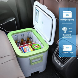 BINGI Kompressor Kühlbox 18L, Tragbarer Elektrischer Kühlschrank 12/24V DC Elektrischer Gefrierschrank Tragbarer Gefrierschra