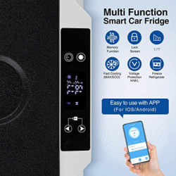 AAOBOSI Kompressor Kühlbox,Auto kühlschrank 55L, kühlbox für die Lagerung von Getränke und Essen,-20℃-20℃,12/24V für Auto,Ele