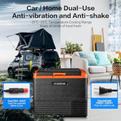 AAOBOSI Kompressor Kühlbox 50L, Kühlbox Elektrisch 12/24V 230V, Kühlbox Kompressor -20℃-20℃, Kühlbox Auto mit WIFI-Steuerung 