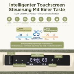 AAOBOSI Kompressor Kühlbox 25L, Kompressor Kühlbox Dual Zone, Kühlbox Auto -20°C bis 20°C, Kühlbox Elektrisch für Autos, Lkw,