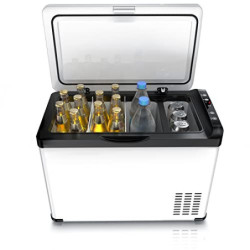 Brandson - ECO Kompressor Kühlbox XXL elektrisch - 30L Getränke Kühlschrank - Gefrierbox Kühlung bis – 22°C - Autokühlbox mit
