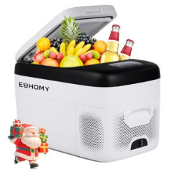 EUHOMY 25L Kompressor Kühlbox, 12 V/240 V Camping Kühlschrank Kompressor, -20 ℃ bis 20 ℃, leiser kompressor kühlbox klein mit