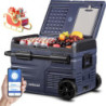 AAOBOSI Kompressor Kühlbox 35L, Tragbar Kühlbox Auto mit akku, APP, LED-Touch, APP-Steuerung, bis -20 °C Auto Kühlbox 12v 230