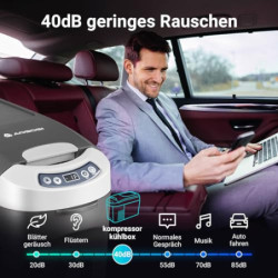 AAOBOSI Kompressor Kühlbox 15 Liter, Kühlbox Auto -15℃~20℃, Kühlbox Elektrisch 12/24V für Auto, Lkw, Boot, Reisemobil und Ste