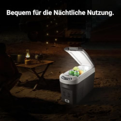 AAOBOSI Kompressor Kühlbox 15 Liter, Kühlbox Auto -15℃~20℃, Kühlbox Elektrisch 12/24V für Auto, Lkw, Boot, Reisemobil und Ste