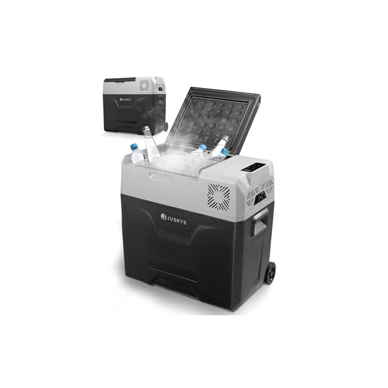 Juskys Kompressor Kühlbox 50 Liter 12/24/230 V für Auto, Lkw, Reisemobil, Camping - Mini Kühlschrank kalt & warm - Kompressor Juskys Kompressor Kühlbox 50 Liter 12/24/230 V für Auto, Lkw, Reisemobil, Camping - Mini Kühlschrank kalt & warm - Kompressor
