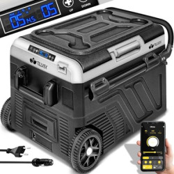 tillvex® Kompressor Kühlbox elektrisch 40-60 Liter | Elektrische Gefrierbox WIFI-APP-Steuerung 12/24 V 230V | Kühlschrank bis