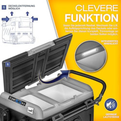 tillvex® Kompressor Kühlbox elektrisch 40-60 Liter | Elektrische Gefrierbox WIFI-APP-Steuerung 12/24 V 230V | Kühlschrank bis