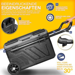 tillvex® Kompressor Kühlbox elektrisch 40-60 Liter | Elektrische Gefrierbox WIFI-APP-Steuerung 12/24 V 230V | Kühlschrank bis