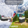 Arebos Kompressor Kühlbox mit Rollen 47 Liter | Elektrische Gefrierbox mit APP & Smart-Steuerung | Mobile Kühltruhe mit USB-A