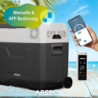 Arebos Kompressor Kühlbox mit Rollen 47 Liter | Elektrische Gefrierbox mit APP & Smart-Steuerung | Mobile Kühltruhe mit USB-A