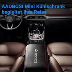 AAOBOSI Kompressor Kühlbox, Kühlbox Auto 15 Liter  -15℃~20℃ , APP-Steuerung, Kühlbox Elektrisch 12/24V für Auto, Lkw, Boot, R