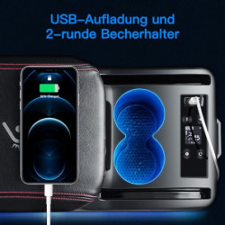 AAOBOSI Kompressor Kühlbox, Kühlbox Auto 15 Liter  -15℃~20℃ , APP-Steuerung, Kühlbox Elektrisch 12/24V für Auto, Lkw, Boot, R