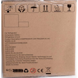 CLEESINK 38L Kompressor kühlbox auto elektrische kühlbox tragbare Camping Kühlschrank mit Griff 12V 240V Mini Kühlschrank für