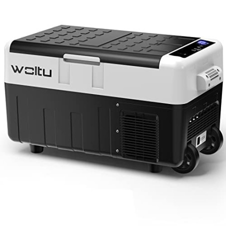 WOLTU Kompressor Kühlbox Auto 30L, 12V 230V Elektrische Camping Kühlbox Groß mit Gefrierfach, Dual Zone Kühlschrank mit USB, 