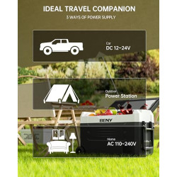 BENY Kompressor Kühlbox 45L 12/24V Auto Kühlschrank Dual Zone Elektrische Kühlbox mit App Control Gefrierschrank -20℃ bis 20℃
