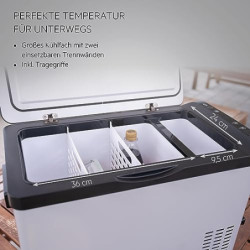 AEG Automotive Kompressor Kühlbox KK 30, mobile, für das Auto, konfigurierbare Temperaturen von +20 °C bis -20 °C Grad,Gefrie