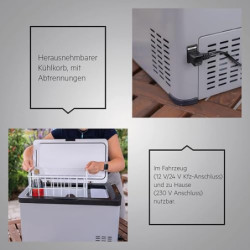 AEG Automotive Kompressor Kühlbox KK 30, mobile, für das Auto, konfigurierbare Temperaturen von +20 °C bis -20 °C Grad,Gefrie