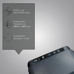 AEG Automotive Kompressor Kühlbox KK 30, mobile, für das Auto, konfigurierbare Temperaturen von +20 °C bis -20 °C Grad,Gefrie