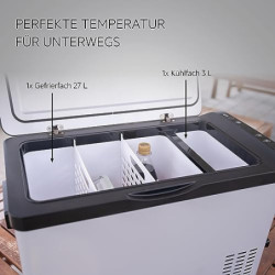 AEG Automotive Kompressor Kühlbox KK 30, mobile, für das Auto, konfigurierbare Temperaturen von +20 °C bis -20 °C Grad,Gefrie
