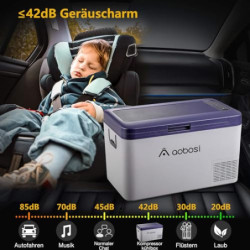 AAOBOSI Kompressor Kühlbox 25 Liter, Kühlbox 12V 230V, kühlbox elektrisch für Getränke und Essen, 12/24V Kühlbox für Auto, Lk