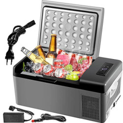 VEVOR Tragbare Gefrierbox Minikühlschrank Elektrische Kühlbox, 15 L 98 x 320 x 260 mm, 20 ℃ ~ 10 ℃ Kompressor Kühlbox, Auto, 