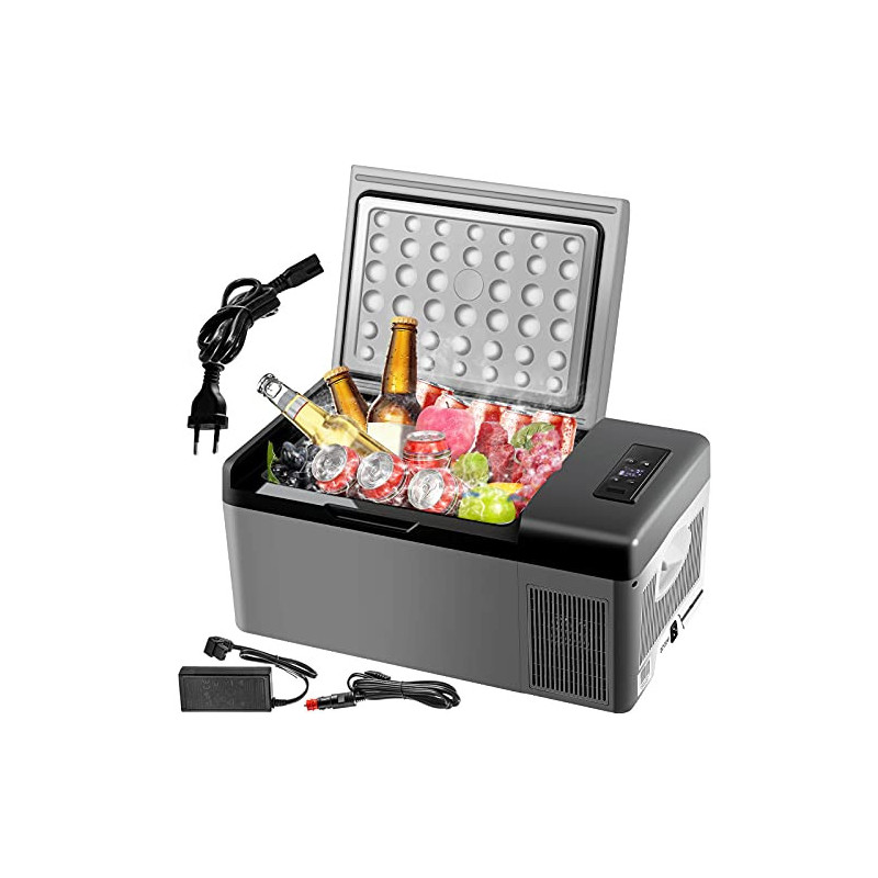 VEVOR Tragbare Gefrierbox Minikühlschrank Elektrische Kühlbox, 15 L 98 x 320 x 260 mm, 20 ℃ ~ 10 ℃ Kompressor Kühlbox, Auto, 