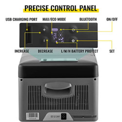 VEVOR Tragbare Gefrierbox Minikühlschrank Elektrische Kühlbox, 15 L 98 x 320 x 260 mm, 20 ℃ ~ 10 ℃ Kompressor Kühlbox, Auto, 