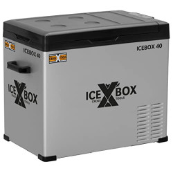 CROSS TOOLS elektrische Kühlbox - Kompressor Gefrierbox 37 Liter  Kühlleistung bis -20° C, Für Camping, Auto, Van, Boote, tra