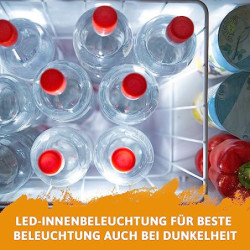 CROSS TOOLS elektrische Kühlbox - Kompressor Gefrierbox 37 Liter  Kühlleistung bis -20° C, Für Camping, Auto, Van, Boote, tra