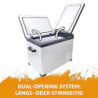 CROSS TOOLS elektrische Kühlbox - Kompressor Gefrierbox 37 Liter  Kühlleistung bis -20° C, Für Camping, Auto, Van, Boote, tra