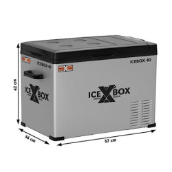 CROSS TOOLS elektrische Kühlbox - Kompressor Gefrierbox 37 Liter  Kühlleistung bis -20° C, Für Camping, Auto, Van, Boote, tra