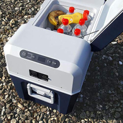 Mobicool MCF60, elektrische Kompressor-Kühlbox, 58 l, 12/24/230 V, Mini-Kühlschrank für Auto, LKW, Boot, Reisemobil und Steck