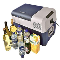 Mobicool MCF60, elektrische Kompressor-Kühlbox, 58 l, 12/24/230 V, Mini-Kühlschrank für Auto, LKW, Boot, Reisemobil und Steck