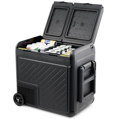 DARTMOOR Kühlbox Auto Camping Kompressor Kühlbox Elektrisch 12/24V 230V Auto Kühlschrank Zwei-Zonen-Temperaturregelung Reisek