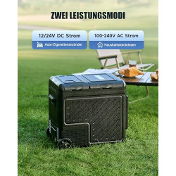 DARTMOOR Kühlbox Auto Camping Kompressor Kühlbox Elektrisch 12/24V 230V Auto Kühlschrank Zwei-Zonen-Temperaturregelung Reisek