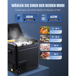 DARTMOOR Kühlbox Auto Camping Kompressor Kühlbox Elektrisch 12/24V 230V Auto Kühlschrank Zwei-Zonen-Temperaturregelung Reisek