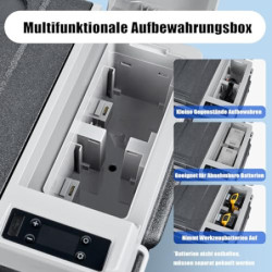 AAOBOSI Kompressor Kühlbox 34L, Dual Zone Kühlbox Kompressor 12/24V und 230V, Kühlbox Elektrisch bis -22℃ für Garagen, Auto, 