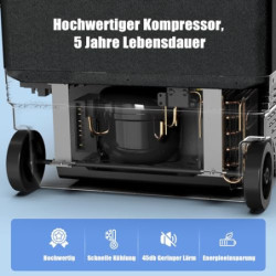 AAOBOSI Kompressor Kühlbox 34L, Dual Zone Kühlbox Kompressor 12/24V und 230V, Kühlbox Elektrisch bis -22℃ für Garagen, Auto, 