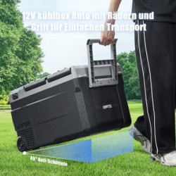 AAOBOSI Kompressor Kühlbox 34L, Dual Zone Kühlbox Kompressor 12/24V und 230V, Kühlbox Elektrisch bis -22℃ für Garagen, Auto, 
